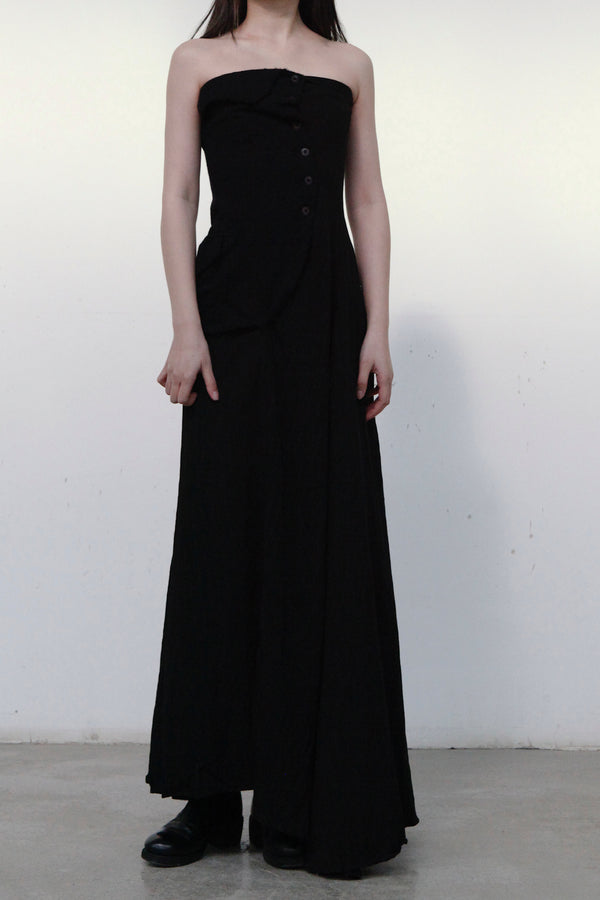 Marc le bihan half jacketless shoulder strap dress 2145 black